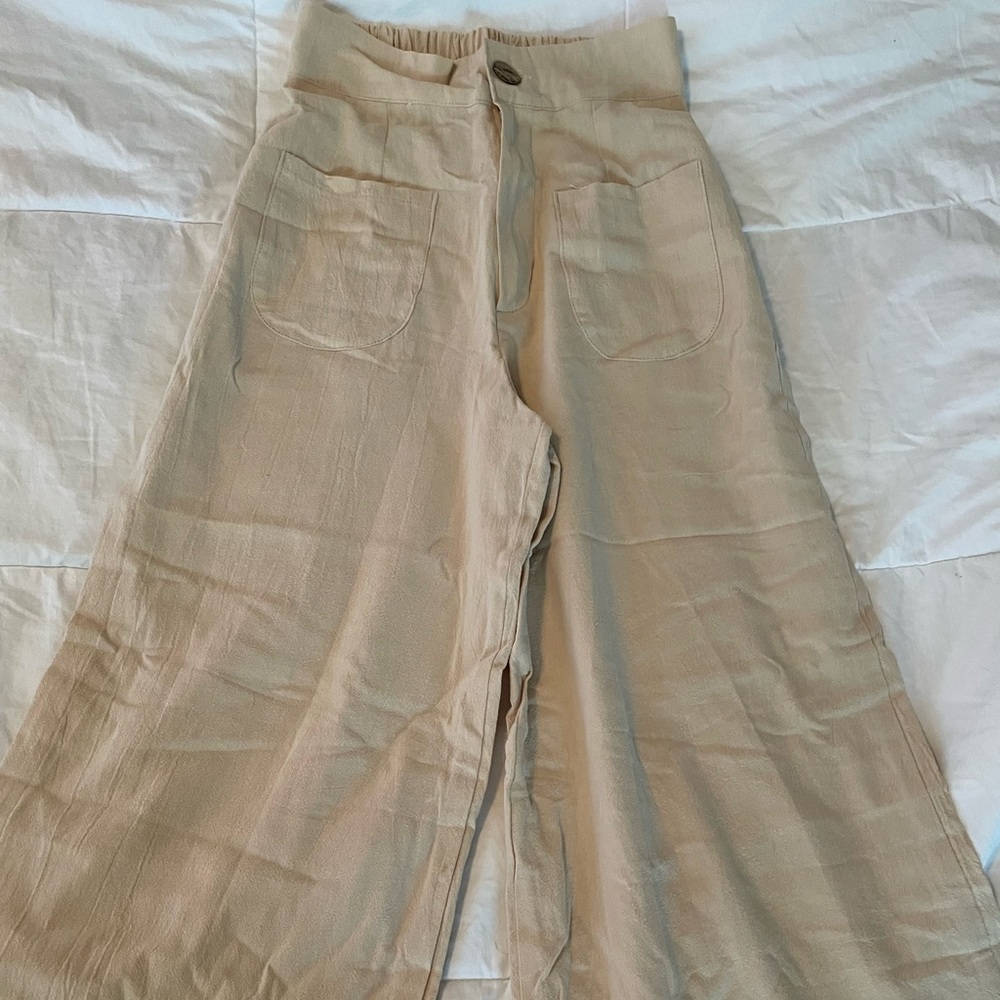 Linen straight pants High Quality Clothing